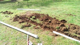 Digging the second pipe
