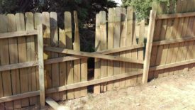 The fence damage