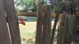 New rail clamped in place