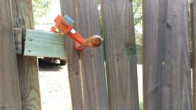 Clamped the top picket back