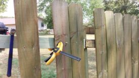 Using a trigger clamp and reinstalling an old picket