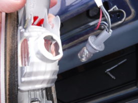 Unscrew the bulb from the housing and pull