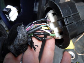 Bad pictures, but liquid electrical tape followed by electrical tape