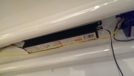 New ballast seated in fixture