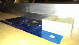 Cutting a dado for the tool to rest in
