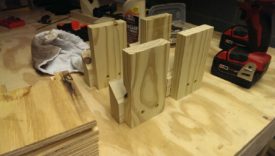 I glued and screwed the backs to the sections of french cleat