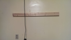 First piece is screwed in and level