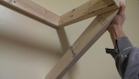 You can draw a pencil mark on the inside edge