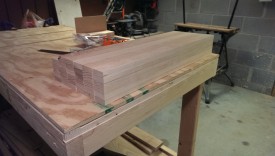 Slats are ready for tenoning