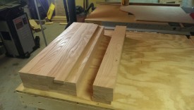 Also cut the verticals for the front and back panels to the same length as the slats