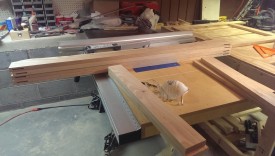 Mortises cut for the main members