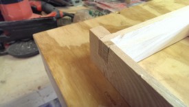 Glued in place