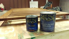 Gel stain and salad bowl finish