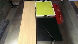 I got some oak, picture frame glass, and a backing board with stand