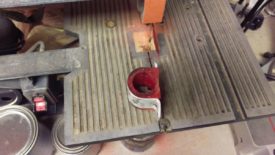 I used a bandsaw, but a lot of other tools will do the job