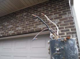 Strip the old wires to clean copper