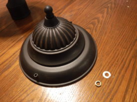 Nut and washer for the underside of the cover