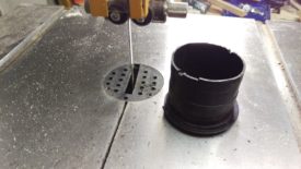 I cut mine down on the bandsaw first