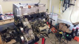 The motor as it arrived, on a stand
