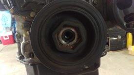 With the bolt removed, the crank pulley should just pull off