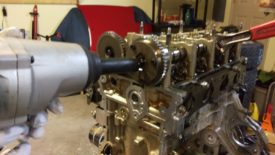 Breaking the old cam gear loose