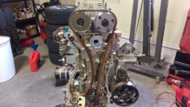 Ready to pull the tensioner pin (green)