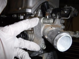 Left side coolant neck bolts 1 and 2