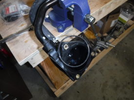 Cleaned up the thermostat housing and greased the o-ring