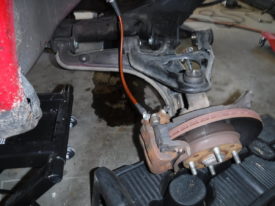 The LCA is the only thing holding the wheel hub to the subframe