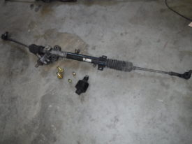 NB rack, mounting bolts, and lower column section
