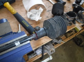 After tapping it on with a hammer