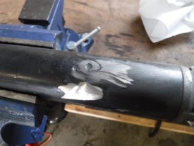 An angle grinder can zip these off and sand the shaft smooth
