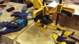 Clamped down