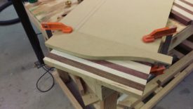 Clamp the template to the board where you want the curve