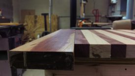 The bloodwood was already the same thickness as the board