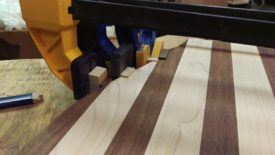Gluing blocks of new wood