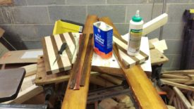 Wipe with a solvent like denatured alcohol for oily woods like cocobolo