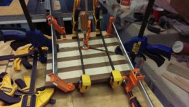 Roughly the same as the first glue up, with more force