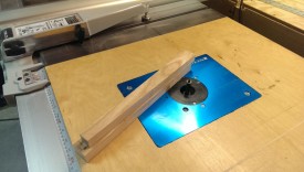 Double stick tape to flush-trim new handle to match old one
