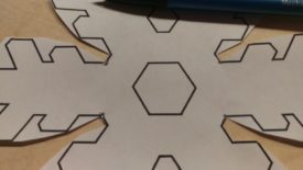 Finding the center of the snowflake to ensure it would fit