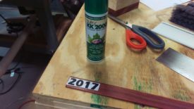 Numbers and spray adhesive