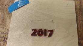 Double-sided carpet tape stuck down to workpiece