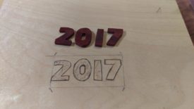 Going back with a pencil to darken the lines