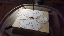 Drill ribbon hole in the snowflake