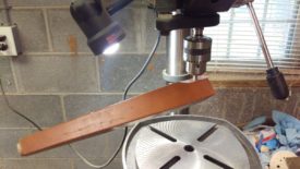 The drill press grips the stud very well