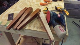 The random orbit sander takes care of the remainder