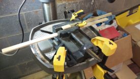 Drill the screw hole with the drill press