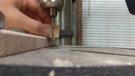 Setting the drill press depth