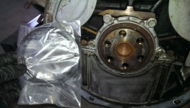 Rear main seal next to new Mazda seal