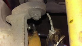 Cotter pin removed